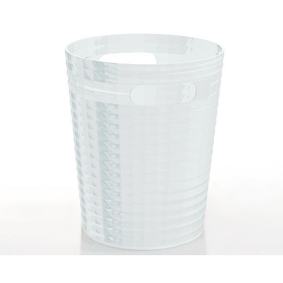 Waste Basket, Gedy GL09-00, Free Standing Waste Basket Without Cover in Transparent Finish