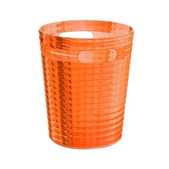 Waste Basket, Gedy GL09-67, Free Standing Waste Basket Without Cover in Orange Finish