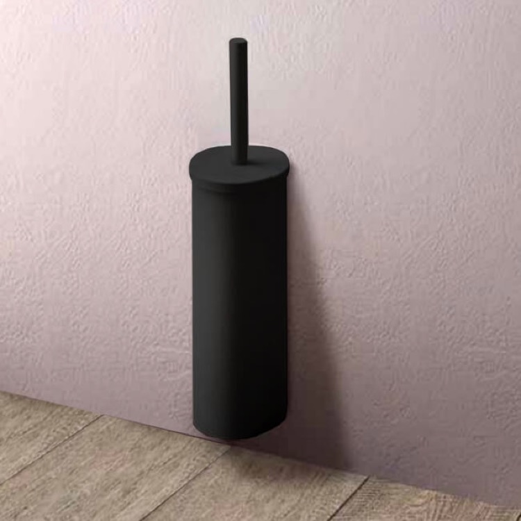 Toilet Brush for Cleaning Black Color with Stainless Steel Wall Mounted Brush Details about   3X 
