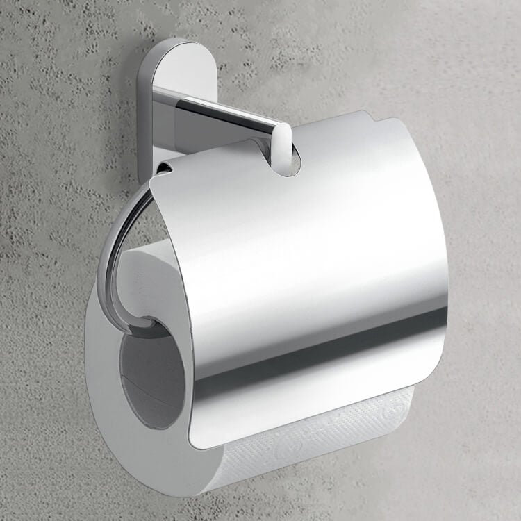 Toilet Paper Holder Black/Chrome Stainless Steel Bathroom