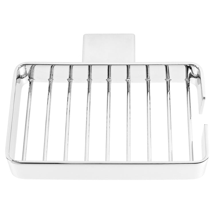 Gedy 5412-13 By Nameek's Lounge Wall Mounted Square Chrome Wire Soap Holder  - TheBathOutlet