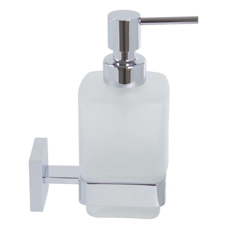 Gedy GEDYTI81-02 TI81-02 Designer Hand Soap Dispenser-White and Glass TI81-02 Wh 