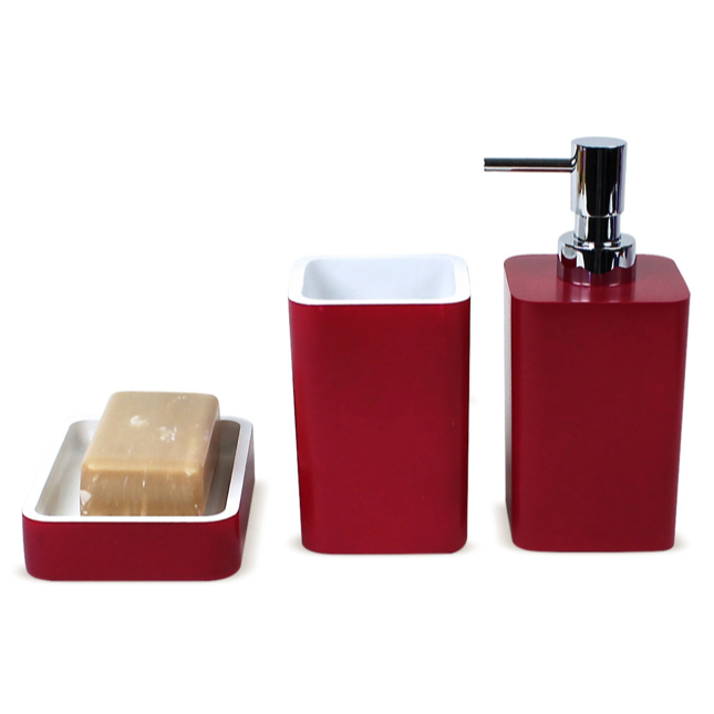 Gedy ARI200-05 3 Piece Arianna Bathroom Set 2.6 L x 10 W Blue Gedy ARI200-05 3 Piece Arianna Bathroom Set 2.6 L x 10 W Blue