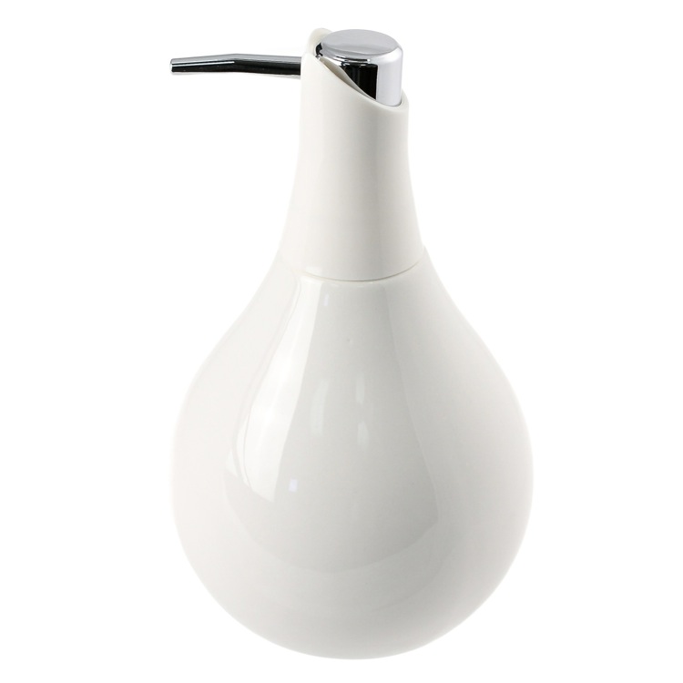 Gedy Az80 02 By Nameek S Azalea White Colored Ceramic Pottery Round Soap Dispenser Gedy Az80 02 White Colored Ceramic Pottery Round