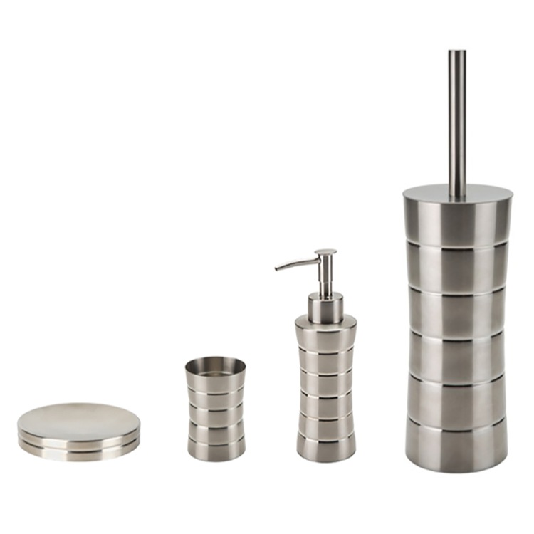 Gedy Nas100 By Nameek S Naos Free Standing Brushed Nickel Bathroom Bathroom Accessory Set Gedy Nas100 Free Standing Brushed Nickel Hardware