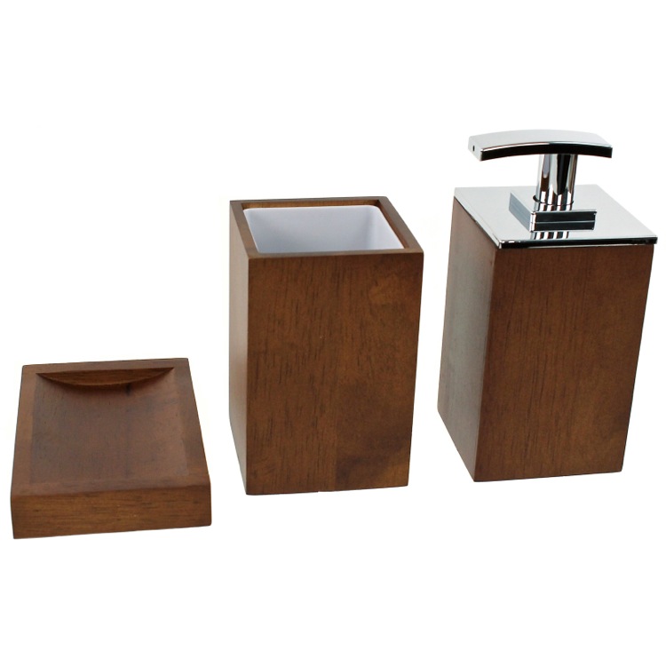 Gedy Pa281 31 By Nameek S Papiro Wooden 3 Piece Brown Bathroom Wooden 3 Piece Brown Bathroom Accessory Set
