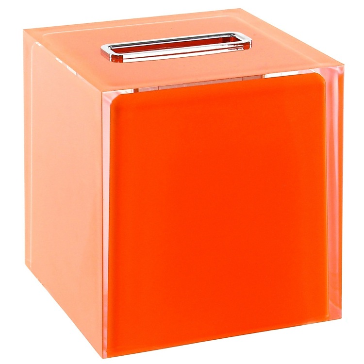 orange tissue box holder