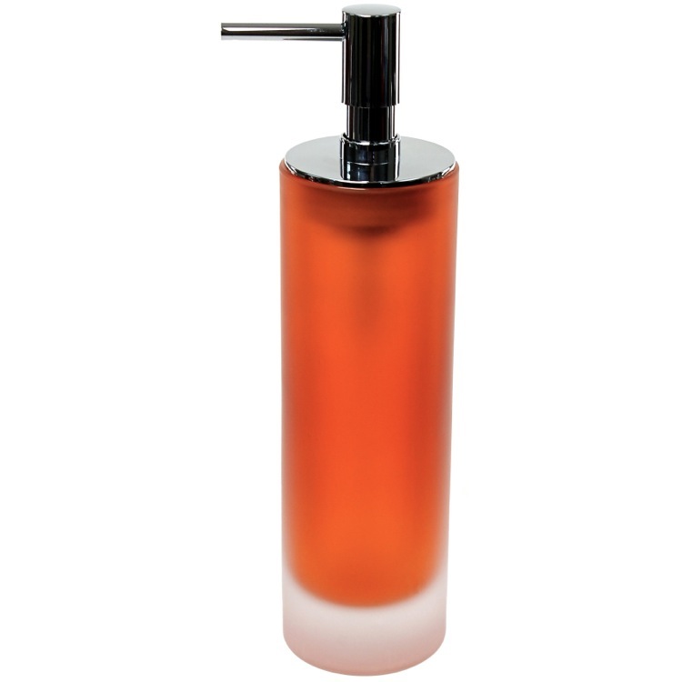 Gedy Ti80 67 By Nameek S Tiglio Free Standing Orange Soap Dispenser Soap Dispenser Gedy Ti80 67 Free Standing Orange In Gl