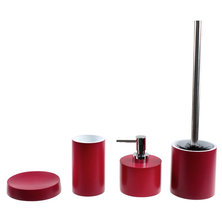 Featured image of post Modern Red Bathroom Accessories : Cicular decors on brownish red could be the perfect choice for a modern bathroom.