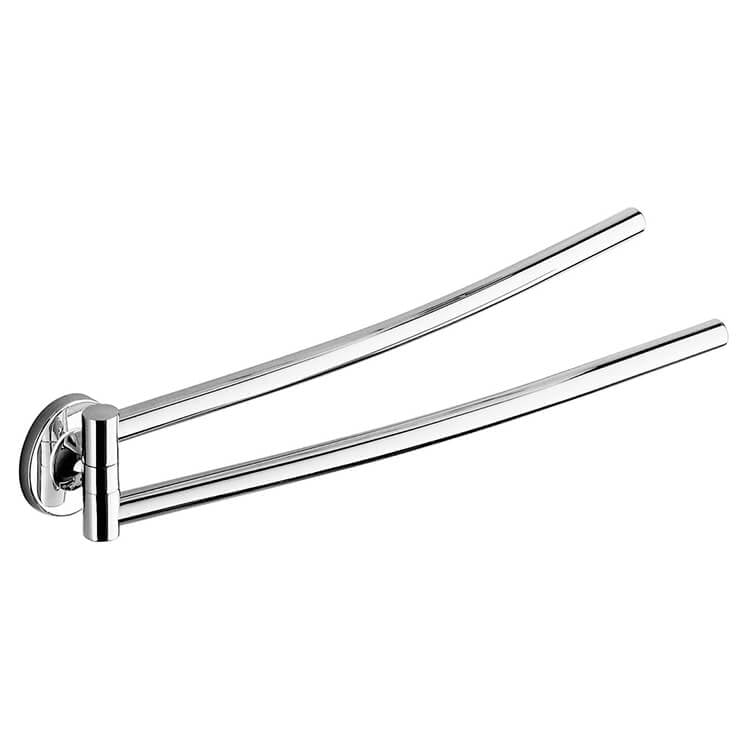 Gedy 4223-13 Double Swivel Towel Bar, 14 Inch, Polished Chrome