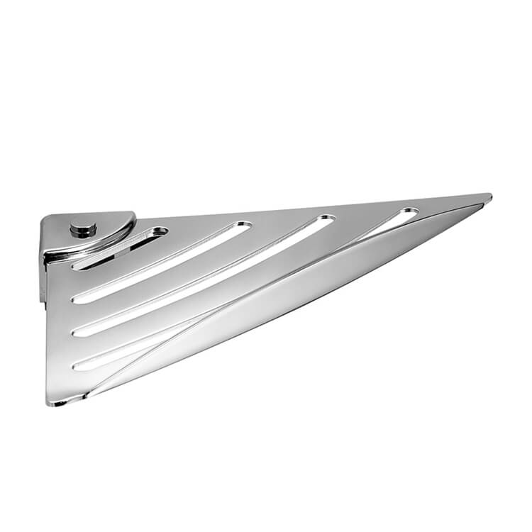 Bathroom Shelf Wall Mounted Polished Chrome Corner Bathroom Shelf Gedy ES81-13