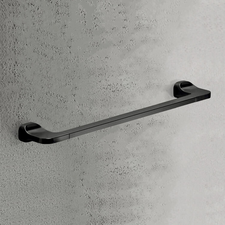 Gedy ST21-45-14 Towel Bar, 18 Inch, Modern, Matte Black