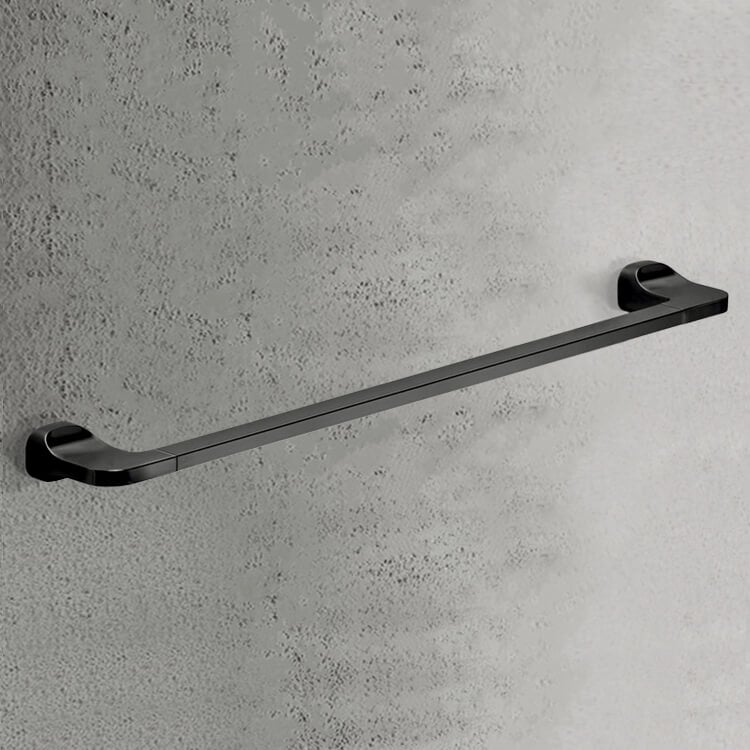 Gedy ST21-60-14 Towel Bar, 24 Inch, Modern, Matte Black