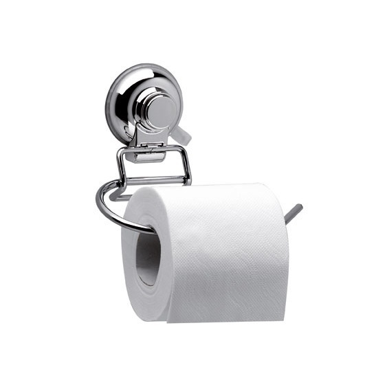 Gedy HO24 Toilet Paper Holder With Suction Cup Mounting and Chrome Finish