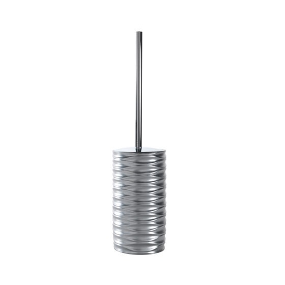 Gedy OR33-38 Toilet Brush, Free Standing, Made of Thermoplastic Resin in Silver Finish