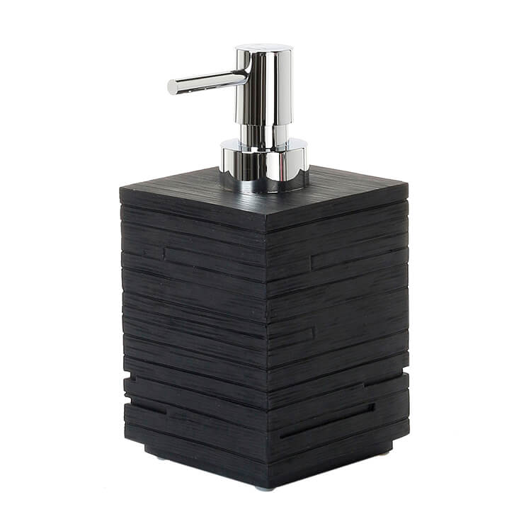 Gedy QU81-14 Soap Dispenser, Square, Black, Countertop