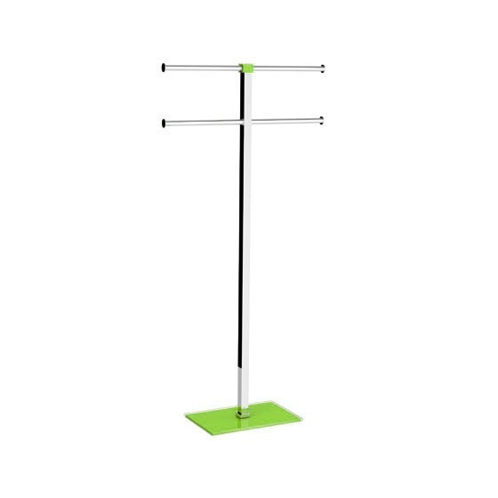 Gedy RA31-04 Towel Rack, Steel and Resin, Green