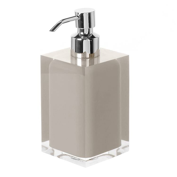 Gedy RA81-66 Soap Dispenser, Square, Light Turtledove, Countertop