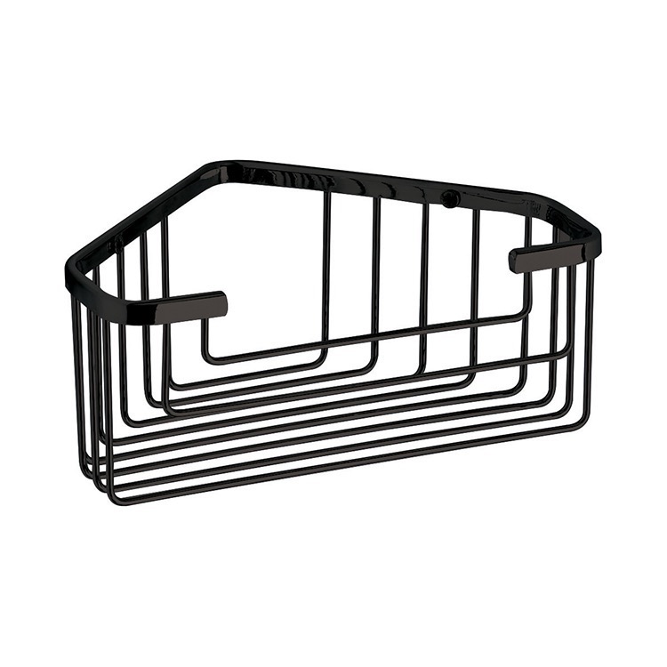 Gedy 2483-14 By Nameek's Wire Matte Black Corner Shower Basket