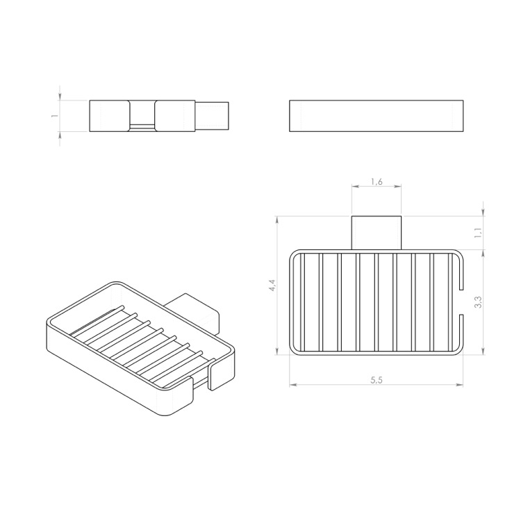 Gedy 5412 Shower Soap Holder, Lounge