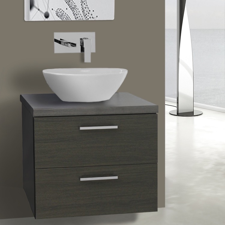 Iotti An45 By Nameek S Aurora 22 Inch Grey Oak Vessel Sink