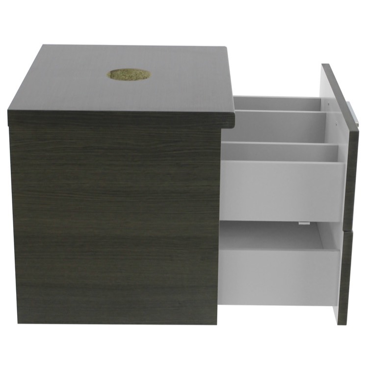 Iotti An45 By Nameek S Aurora 22 Inch Grey Oak Vessel Sink Bathroom Vanity Wall Mounted Thebathoutlet
