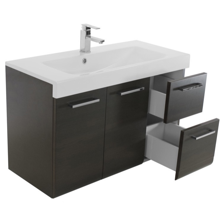 Wall Mounted Bathroom Vanity Sink, 38 Bathroom Vanity Top With Sink And Toilet Paper Holder