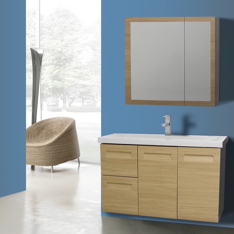 Iotti IN40 By Nameek's Integral 40 Inch Wall Mounted Natural Oak Delectable Inset Bathroom Cabinets Interior Iotti IN40 By Nameek's Integral 40 Inch Wall Mounted Natural Oak Delectable Inset Bathroom Cabinets Interior