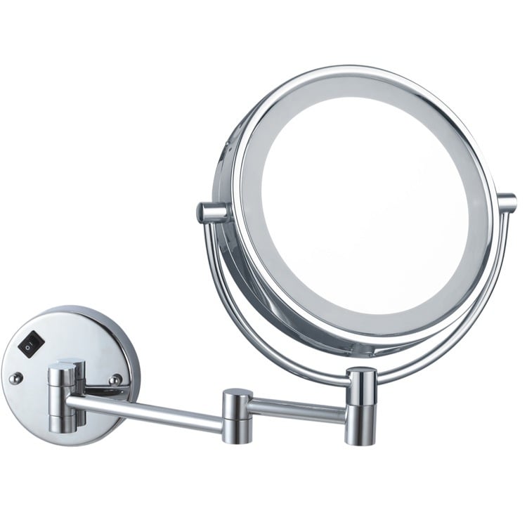 Makeup Mirror Lighted Makeup Mirror, Wall Mounted, 5x, Chrome Nameeks AR7705-CR-5x