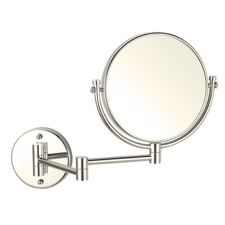 Makeup Mirror, Nameeks AR7707-SNI-3x, Satin Nickel Double Sided Wall Mounted 3x Makeup Mirror