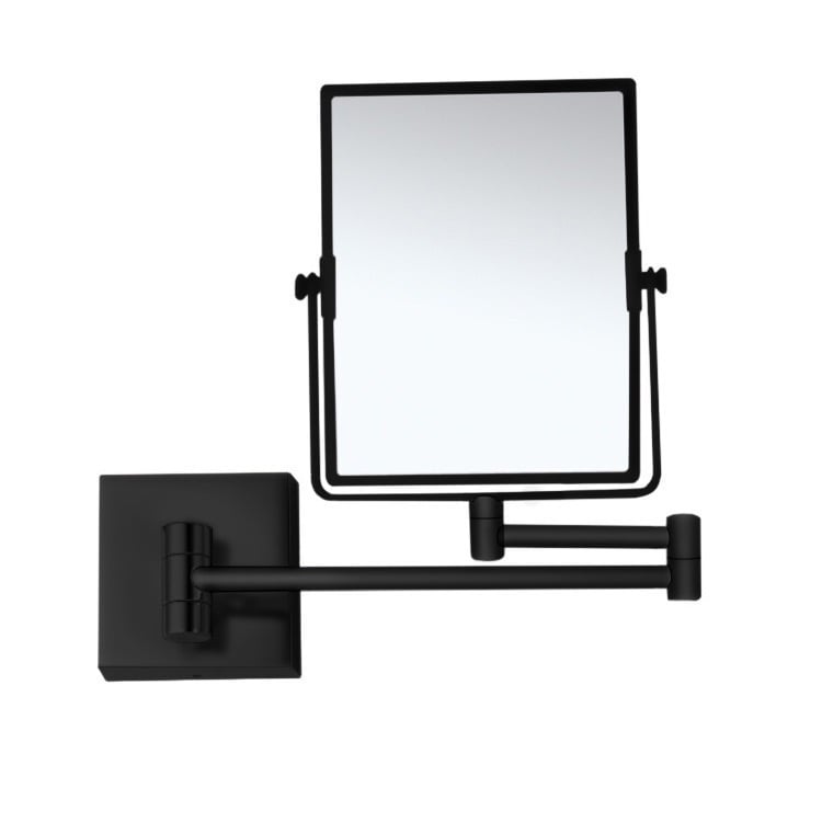 Nameeks AR7721-BLK-7x Matte Black Double Face 7x Wall Mounted Magnifying Mirror