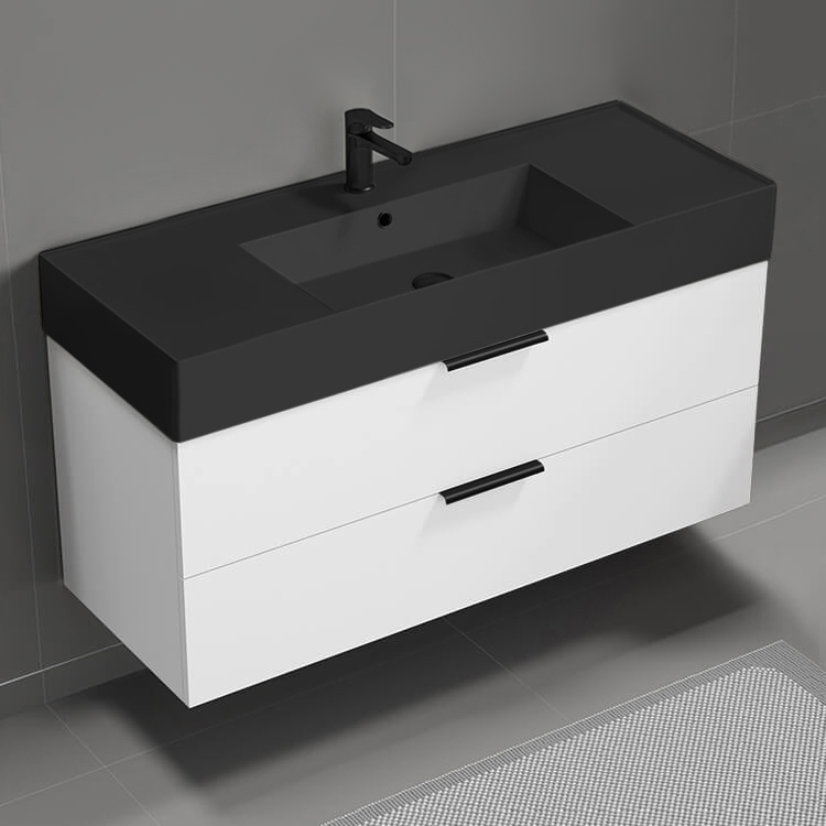 Nameeks DERIN86 By Nameek's Derin Modern Bathroom Vanity With Black ...