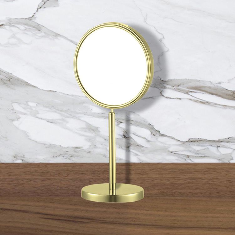 Gold Double Sided Free Standing 3x Makeup Mirror