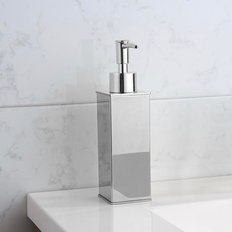 Nameeks NCB82 By Nameek's General Hotel Square Modern Chrome Soap Dispenser  - TheBathOutlet