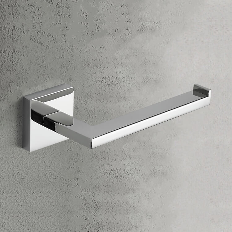Designer Recessed Toilet Paper Holder Square Shaped Stainless Steel