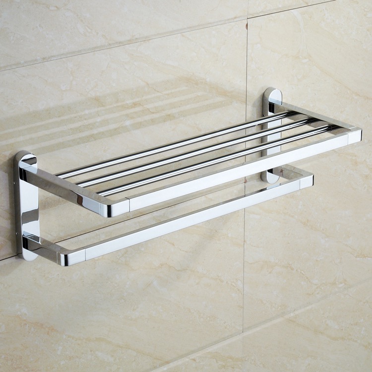 Nameeks Nameeks General Hotel Double Tiered Wall Mounted Towel Rack in Chrome Nameeks Nameeks General Hotel Double Tiered Wall Mounted Towel Rack in Chrome