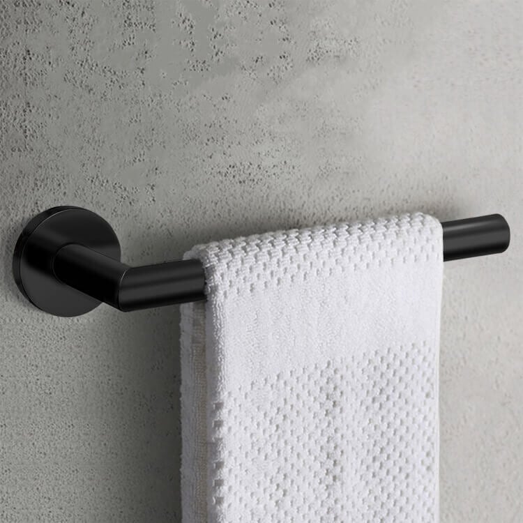 Nameeks NFA055 9 Inch Matte Black Towel Bar