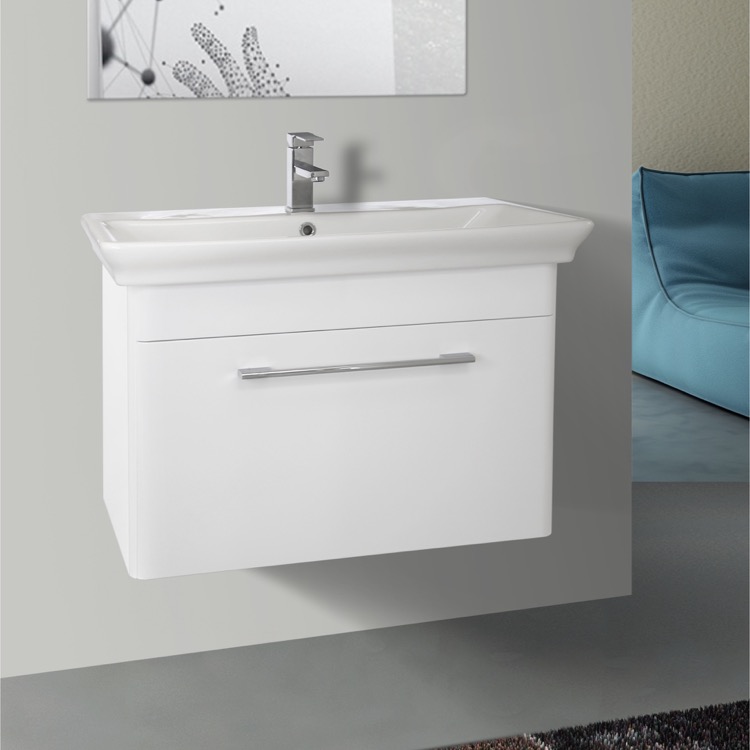 Nameeks Pa W01 By Nameek S Paola 32 Inch Wall Mounted White Vanity