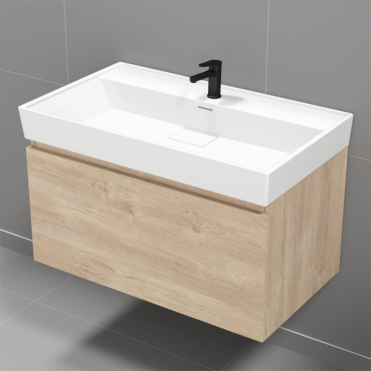 Nameeks SHARP9 By Nameek's Sharp Modern Bathroom Vanity, Wall Mounted ...