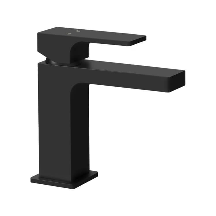 Remer AU11USNL-NO Modern Single Handle Bathroom Faucet in Matte Black