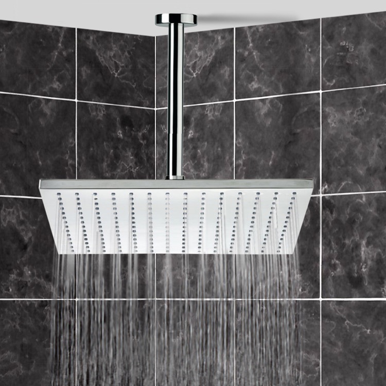 Remer 347n 359ssl By Nameek S Enzo 12 Ceiling Mount Rain Shower 12 Ceiling Mount Rain Shower Head With Arm Chrome