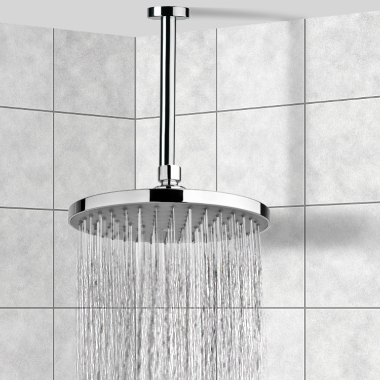 Remer 347n A021072 By Nameek S Enzo 8 Ceiling Mount Rain Shower 8 Ceiling Mount Rain Shower Head With Arm Chrome