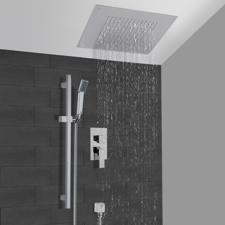 Remer Cs001 By Nameek S Rendino Chrome Shower System With 16 Rain