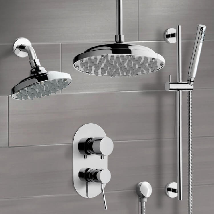 Remer Dcs03 By Nameek S Orsino Chrome Dual Shower Head System With Hand Thebath Orsino Chrome Dual Shower Head System, Dual Shower Arm