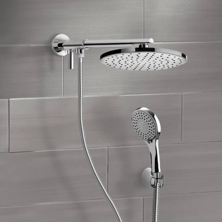 Dual Shower Head Set with 2-Way Diverter Shower Head Arm, Orsino Remer DSH01 by Nameeks