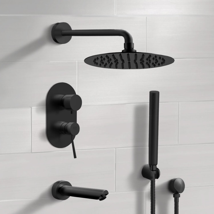 7.5 L x 10 W Remer TSH4094 Tyga Pressure Balance Tub and Shower Faucet