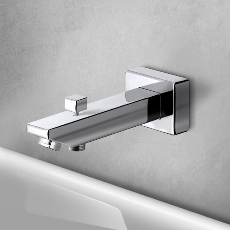 Remer 91SD-CR Square Tub Spout With Diverter