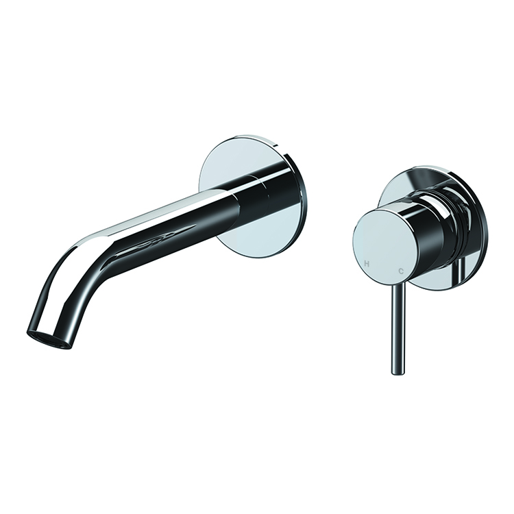 Bathroom Faucet Chrome Single Handle Wall Mounted Bathroom Faucet Remer XF15PLNL-CR