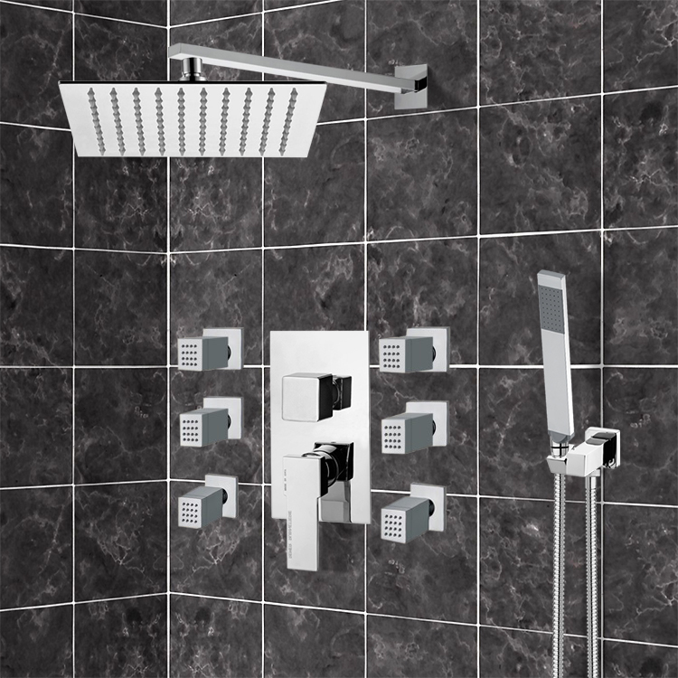 Remer S18 By Nameek S Raniero Chrome Shower System With 10 Rain Shower Faucet Remer S18 Chrome System With 10