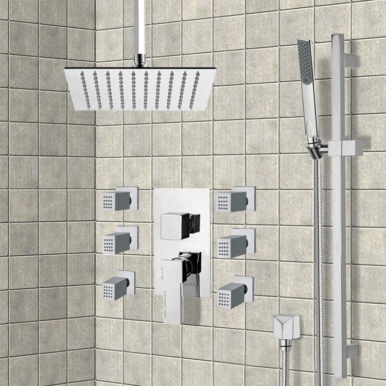 Remer S2 By Nameek S Raniero Chrome Shower System With Ceiling 10